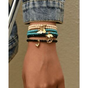Stackable Charmed Beaded Stretch Bracelet Set
